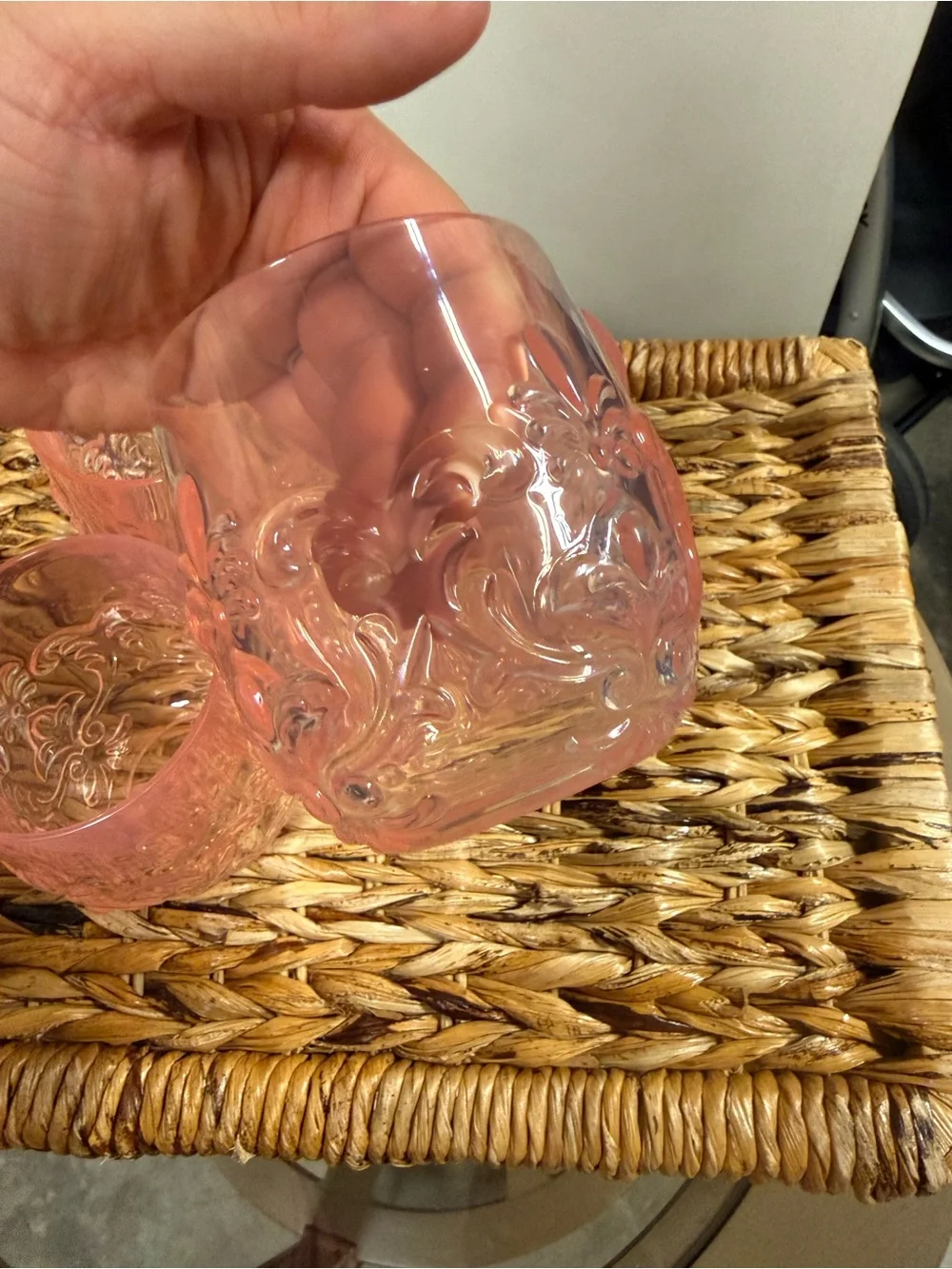 Pink Textured shatter proof Tumbler Set